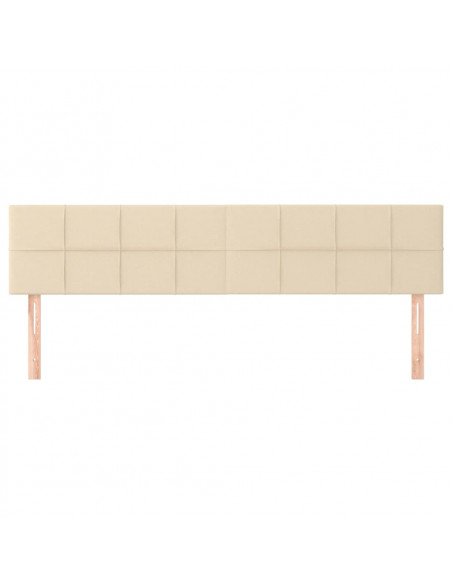 Testiera 2 pz Crema 90x5x78/88 cm in Tessuto