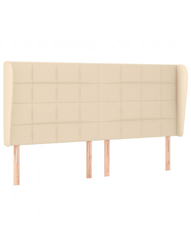 Testiera ad Orecchio Crema 183x23x118/128 cm in Tessuto