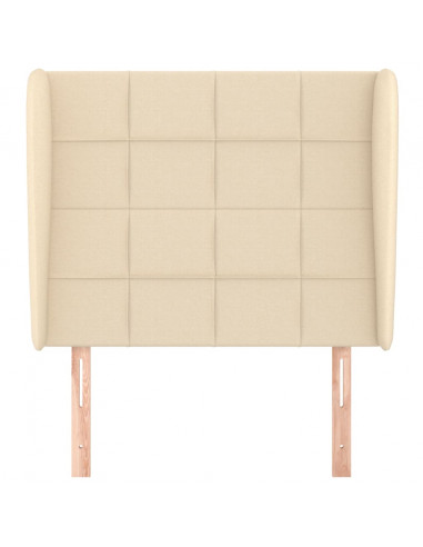 Testiera ad Orecchio Crema 103x23x118/128 cm in Tessuto