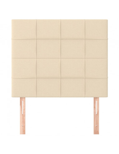 Testiera 2 pz Crema 100x5x78/88 cm in Tessuto