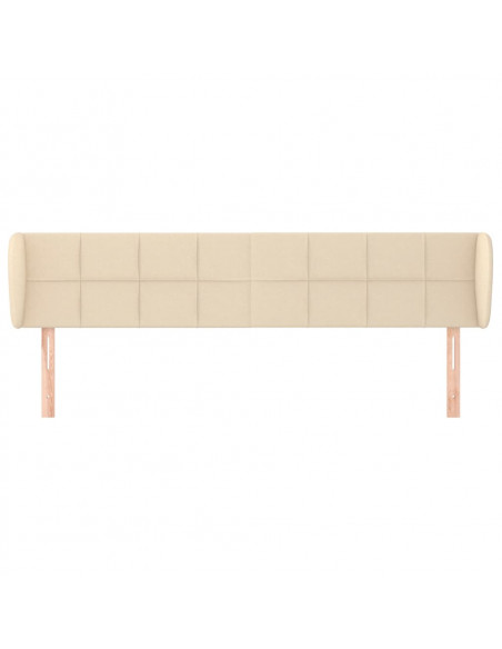 Testiera ad Orecchio Crema 203x23x78/88 cm in Tessuto