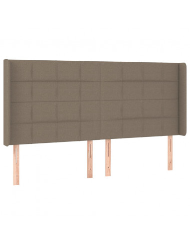 Testiera ad Orecchio Tortora 203x16x118/128 cm in Tessuto