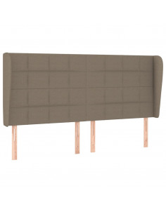 Testiera ad Orecchio Tortora 203x23x118/128 cm in Tessuto 2