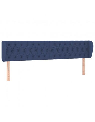 Testiera ad Orecchio Blu 183x23x78/88 cm in Tessuto