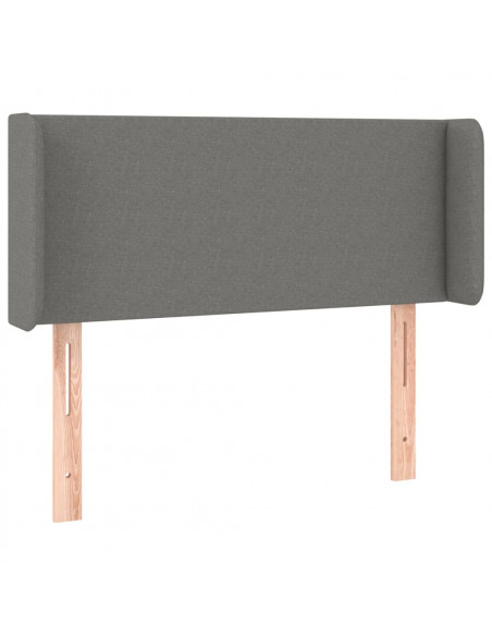 Testiera ad Orecchio Grigio Scuro 83x16x78/88 cm in Tessuto