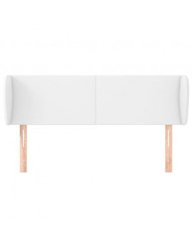 Testiera ad Orecchio Bianca 147x23x78/88 cm in Similpelle