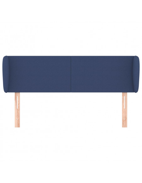 Testiera ad Orecchio Blu 147x23x78/88cm in Tessuto