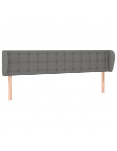 Testiera ad Orecchio Grigio Scuro 183x16x78/88 cm in Tessuto 2