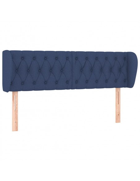 Testiera ad Orecchio Blu 163x23x78/88cm in Tessuto