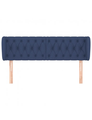 Testiera ad Orecchio Blu 163x23x78/88cm in Tessuto