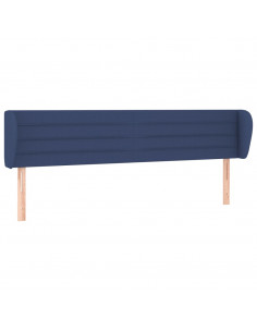 Testiera ad Orecchio Blu 203x23x78/88cm in Tessuto 2