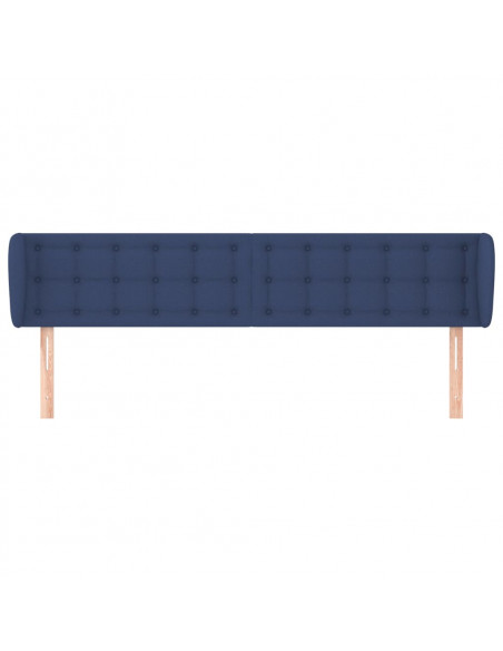 Testiera ad Orecchio Blu 203x23x78/88cm in Tessuto