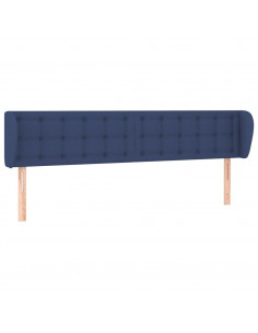 Testiera ad Orecchio Blu 163x23x78/88cm in Tessuto 2