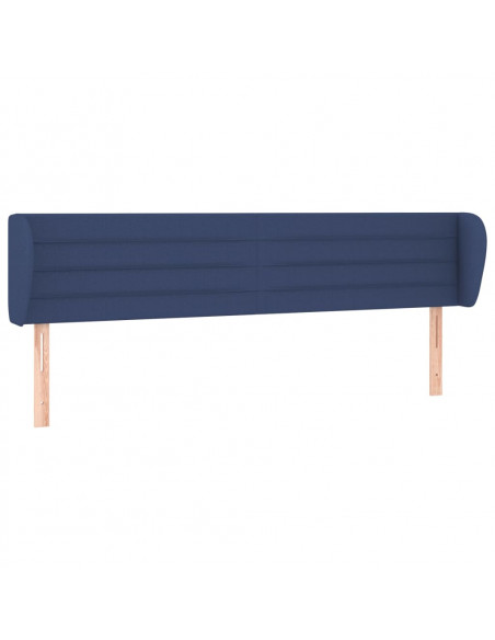 Testiera ad Orecchio Blu 183x23x78/88 cm in Tessuto