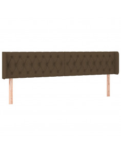 Testiera ad Orecchio Marrone Scuro 183x16x78/88 cm in Tessuto 2