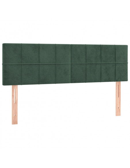 Testiere 2 pz Verde Scuro 72x5x78/88 cm in Velluto