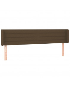 Testiera ad Orecchio Marrone Scuro 163x16x78/88 cm in Tessuto 2