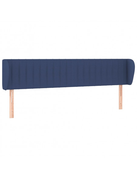 Testiera ad Orecchio Blu 163x23x78/88cm in Tessuto