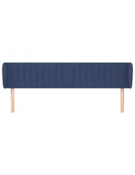 Testiera ad Orecchio Blu 163x23x78/88cm in Tessuto