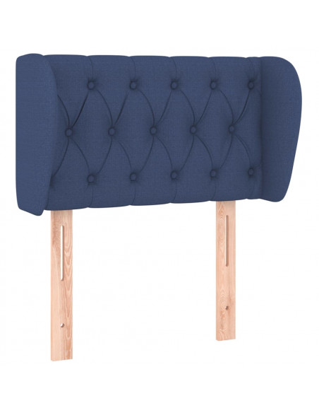 Testiera ad Orecchio Blu 83 x 23 x 78/88cm in Tessuto