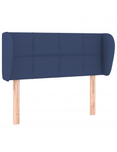 Testiera ad Orecchio Blu 93x23x78/88 cm in Tessuto 2