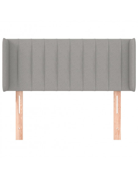 Testiera ad Orecchio Grigio Chiaro 93x16x78/88 cm in Tessuto