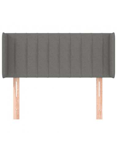 Testiera ad Orecchio Grigio Scuro 83x16x78/88 cm in Tessuto