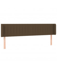 Testiera ad Orecchio Marrone Scuro 163x16x78/88 cm in Tessuto 2