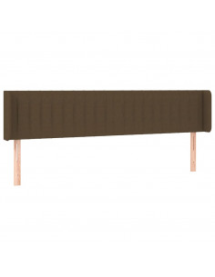 Testiera ad Orecchio Marrone Scuro 183x16x78/88 cm in Tessuto 2