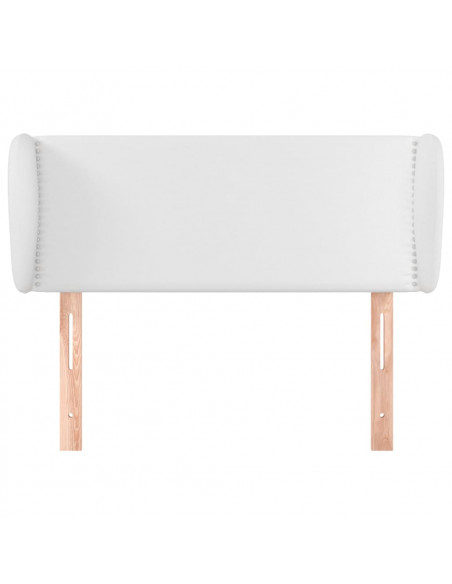 Testiera ad Orecchio Bianca 93x23x78/88 cm in Similpelle