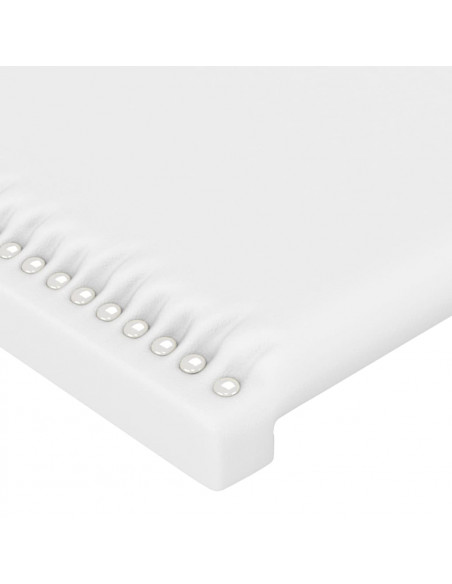 Testiera ad Orecchio Bianca 93x23x78/88 cm in Similpelle