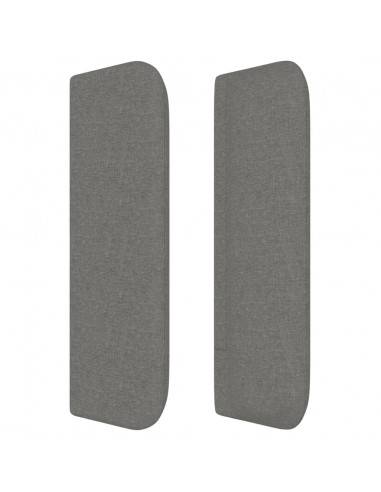 Testiera ad Orecchio Grigio Scuro 163x16x78/88 cm in Tessuto