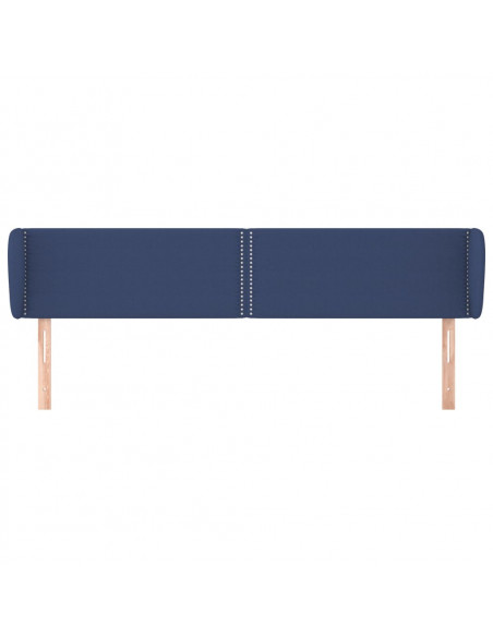 Testiera ad Orecchio Blu 183x23x78/88 cm in Tessuto