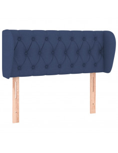 Testiera ad Orecchio Blu 103x23x78/88cm in Tessuto 2