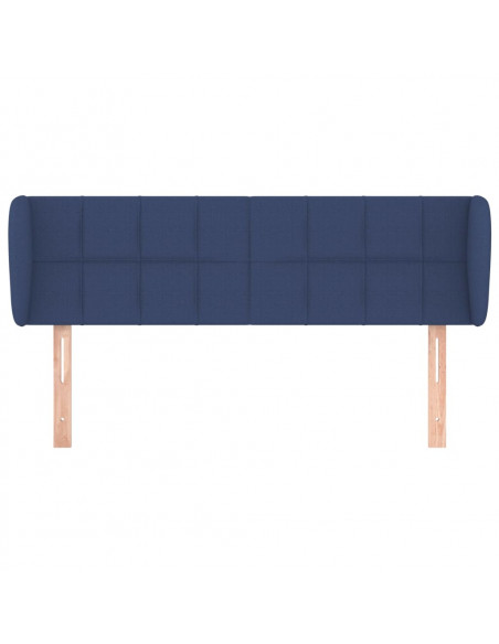 Testiera ad Orecchio Blu 147x23x78/88cm in Tessuto