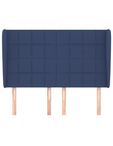 Testiera ad Orecchio Blu 147 x 23 x 118/128 cm in Tessuto