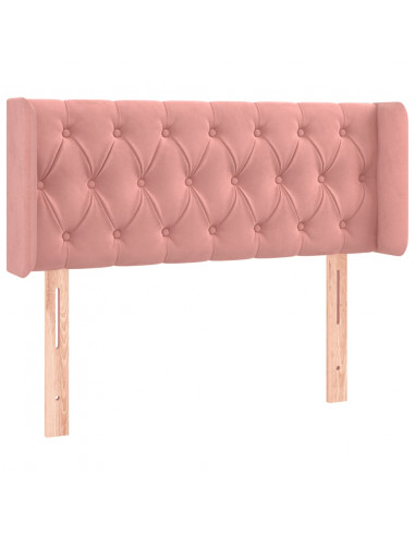 Testiera a LED Rosa 93x16x78/88 cm in Velluto