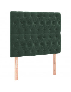 Testiera 2 pz Verde scuro 90 x 7 x 78/88 cm in Velluto 2