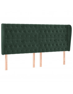 Testiera ad Orecchio Verde Scuro 183x23x118/128cm in Velluto 2