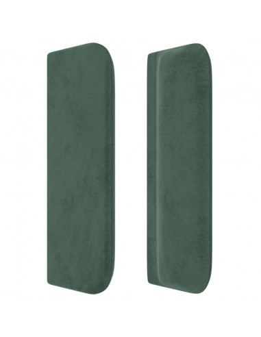 Testiera ad Orecchio Verde Scuro 183x16x78/88 cm in Velluto