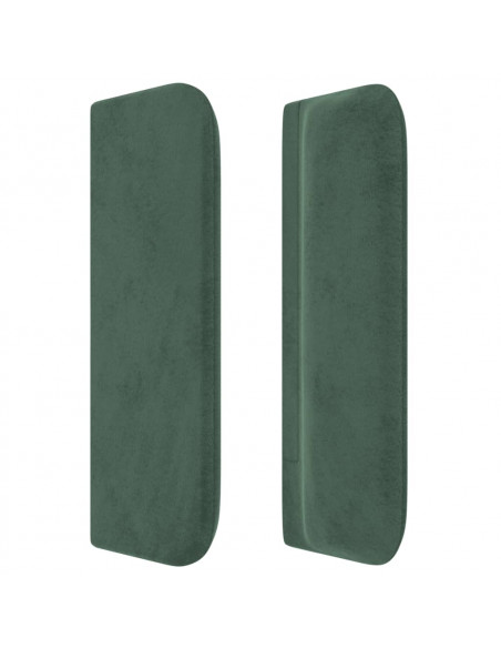 Testiera ad Orecchio Verde Scuro 183x16x78/88 cm in Velluto