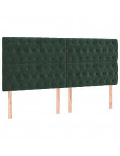 Testiera 4 pz Verde scuro 90 x 7 x 78/88 cm in Velluto 2
