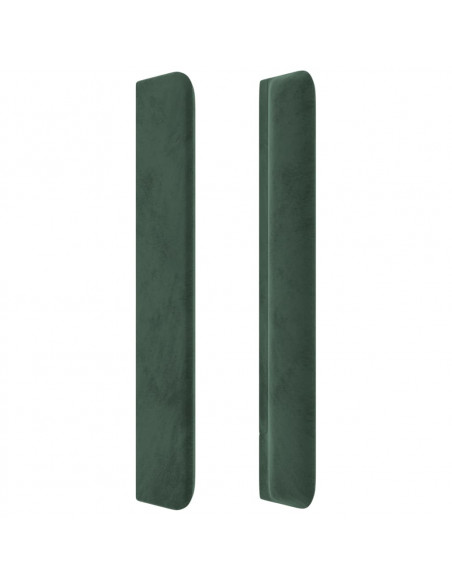Testiera ad Orecchio Verde Scuro 183x16x118/128 cm in Velluto
