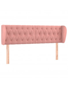 Testiera ad Orecchio Rosa 147x23x78/88 cm in Velluto 2