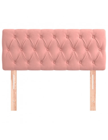 Testiera Rosa 90x7x78/88 cm in Tessuto