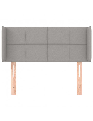 Testiera ad Orecchio Grigio Chiaro 93x16x78/88 cm in Tessuto