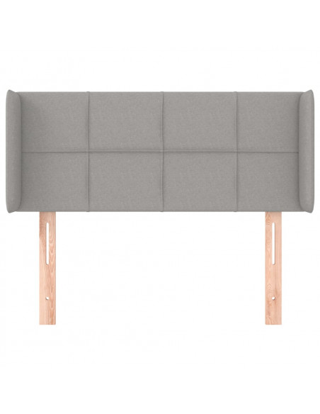Testiera ad Orecchio Grigio Chiaro 93x16x78/88 cm in Tessuto