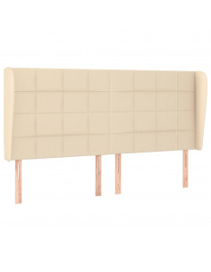 Testiera ad Orecchio Crema 163x23x118/128 cm in Tessuto 2