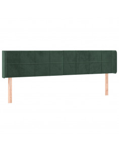 Testiera ad Orecchio Verde Scuro 163x16x78/88 cm in Velluto 2