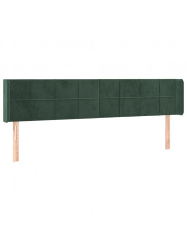 Testiera ad Orecchio Verde Scuro 163x16x78/88 cm in Velluto